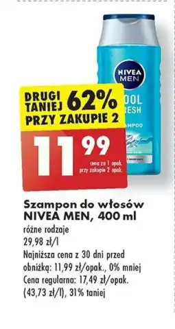 Biedronka Szampon do włosów NIVEA MEN, 400 ml oferta