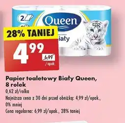 Biedronka Papier toaletowy Biały Queen, 8 rolek oferta