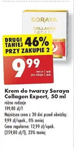 Biedronka Krem do twarzy Soraya Collagen Expert, 50 ml oferta
