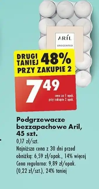 Biedronka Podgrzewacze bezzapachowe Aril, 45 szt. oferta