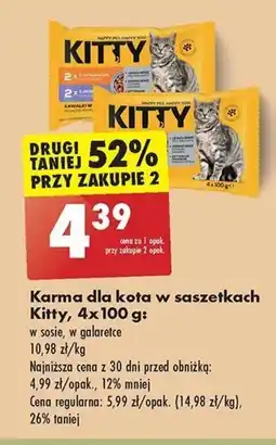 Biedronka Karma dla kota w saszetkach Kitty, 4x100 g oferta