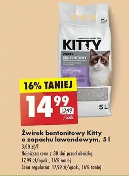 Biedronka Żwirek bentonitowy Kitty o zapachu lawendowym, 5 l oferta
