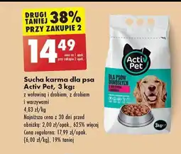 Biedronka Sucha karma dla psa Activ Pet, 3 kg oferta