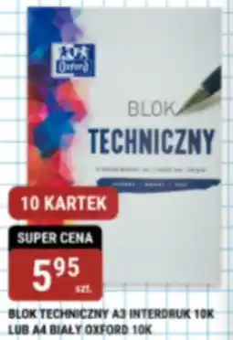 bi1 Blok Techniczny A3 Interdruk 10k lub A4 Biały Oxford 10k oferta