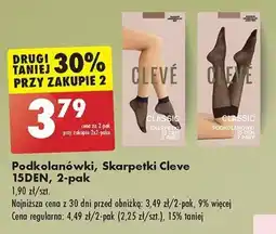 Biedronka Podkolanówki, Skarpetki Cleve 15DEN, 2-pak oferta