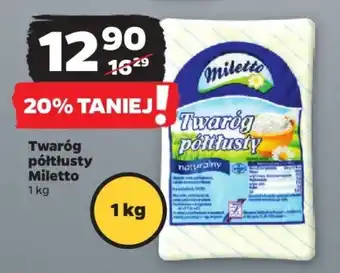 Netto Twaróg półtłusty Miletto 1 kg oferta