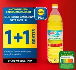 Lidl OLEJ SŁONECZNIKOWY VITA D'OR, 1 L oferta