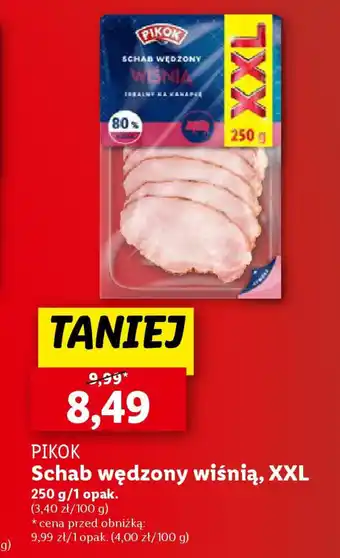 Lidl PIKOK Schab wędzony wiśnią, XXL 250 g oferta