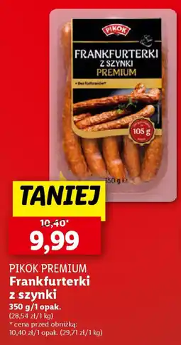 Lidl PIKOK PREMIUM Frankfurterki z szynki 350 g oferta