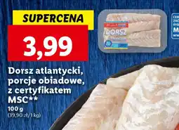 Lidl Dorsz atlantycki, porcje obiadowe, z certyfikatem MSC 100 g oferta