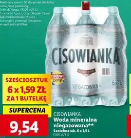 Lidl CISOWIANKA Woda mineralna niegazowana 6 x 1,5 l oferta