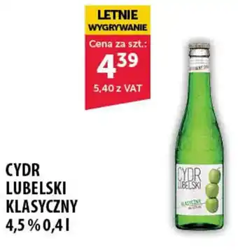 Eurocash Cash & Carry Cydr Lubelski Klasyczny 4,5% 0,4l oferta