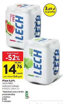 Intermarche Piwo 0,0% LECH FREE 4 x 0,5 l oferta