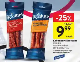 Intermarche Kabanosy Klasyczne KRAKUS 150 g oferta