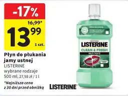 Intermarche Płyn do płukania jamy ustnej LISTERINE 500 ml oferta