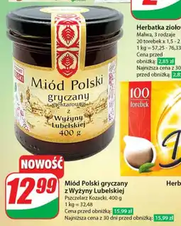 Miód Polski gryczany z Wyżyny Lubelskiej Pszczelarz Kozacki, 400 g
