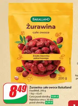 Żurawina całe owoce Bakalland 200 g