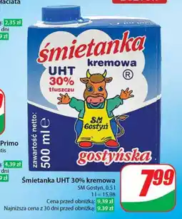 Dino Śmietanka UHT 30% kremowa SM Gostyń, 0,5 l oferta