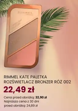 Dino RIMMEL KATE PALETKA ROZŚWIETLACZ BRONZER RÓŻ 002 oferta