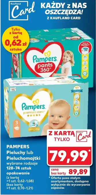 Kaufland PAMPERS Pieluchy lub Pieluchomajtki 74-128 szt. oferta