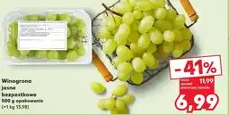 Kaufland Winogrona jasne bezpestkowe 500 g oferta