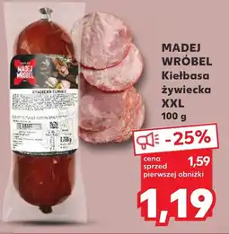 Kaufland MADEJ WRÓBEL Kiełbasa żywiecka XXL 100 g oferta