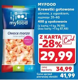Kaufland MYFOOD Krewetki gotowane 400 g oferta