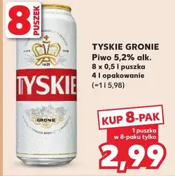 Kaufland TYSKIE GRONIE Piwo 0,5 l oferta
