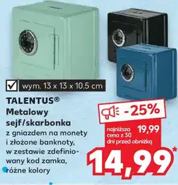 Kaufland TALENTUS Metalowy sejf/skarbonka oferta