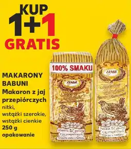 Kaufland MAKARONY BABUNI Makaron z jaj przepiórczych 250g oferta