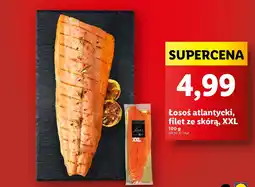 Lidl Łosoś atlantycki, filet ze skórą, XXL 100 g oferta