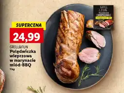 Lidl GRILL&FUN Polędwiczka wieprzowa w marynacie miód-BBQ 1 kg oferta