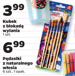 Pędzelki z naturalnego włosia 6szt