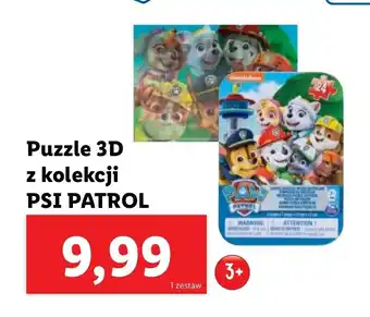 Lidl Puzzle 3D z kolekcji Psi Patrol oferta