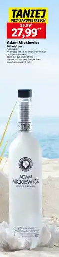 Lidl Wódka Adam Mickiewicz oferta