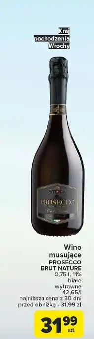 Carrefour Wino Stock Prosecco Brut Nature oferta