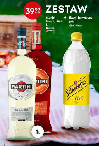 Żabka Zestaw Martini Bianco, Fiero + Napój Schweppes oferta