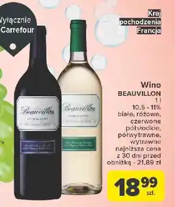 Carrefour Wino Beauvillon Medium Dry oferta