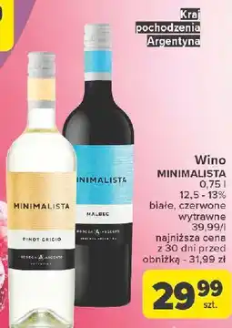 Carrefour Wino Minimalista Pinot Grigio oferta