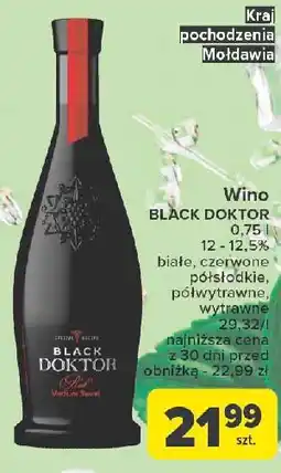 Wino półsłodkie Black Doctor