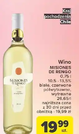 Carrefour Wino czerwone połwytrawne Misiones D'rengo oferta