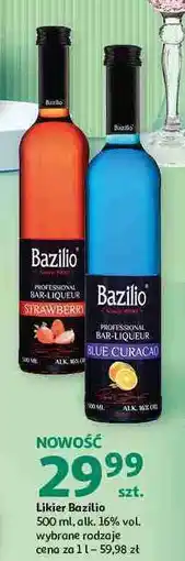 Auchan Likier Bazilio Blue Curacao oferta