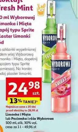 Auchan Wódka Wyborowa Party Fresh Limonka & Mięta oferta
