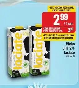 Polomarket Łaciate Mleko UHT 2,0 % 1 l oferta