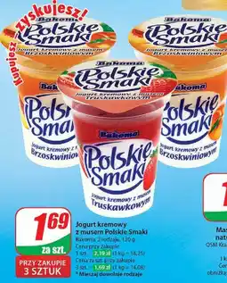 Dino Jogurt z musem truskawkowym Bakoma polskie smaki oferta