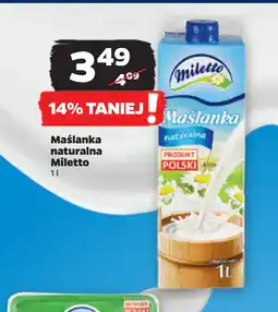 Netto Maślanka naturalna Miletto oferta