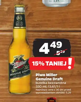 Netto Piwo Miller Genuine Draft oferta