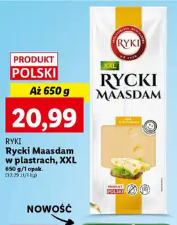 Lidl Rycki Maasdam w plastrach, XXL 650g oferta