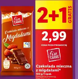 Fin Carré Czekolada mleczna z migdałami 100g