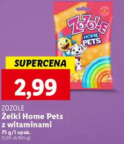 Lidl Zozole Żelki Home Pets z witaminami 75g/1 opak. oferta